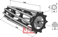 Rørpakkervalse Ø480 - 1500