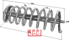 Spiralpakkervalse 1800mm - venstre