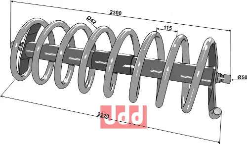 Spiralpakkervalse 2300mm - venstre - JDD Utstyr