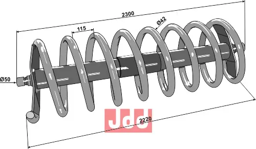 Spiralpakkervalse 2300mm - høyre - JDD Utstyr