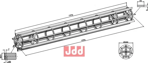 Jordpakkervalse  - 1995mm - JDD Utstyr