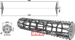 Jordpakkervalse (tagget) - 1490mm Lemken