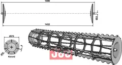 Jordpakkervalse (tagget) - 1490mm Lemken