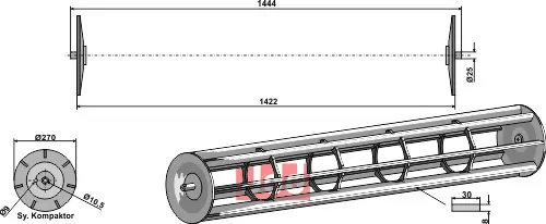 Jordpakkervalse  - 1444mm - JDD Utstyr