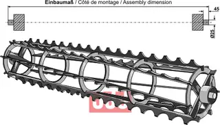 Jordpakkervalse (tagget) - 1320mm