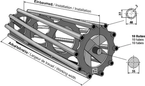 Rørpakkervalse Ø520 L 2890 mm