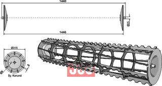 Jordpakkervalse (tagget) - 1440mm Lemken