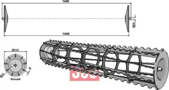 Jordpakkervalse (tagget) - 1440mm Lemken