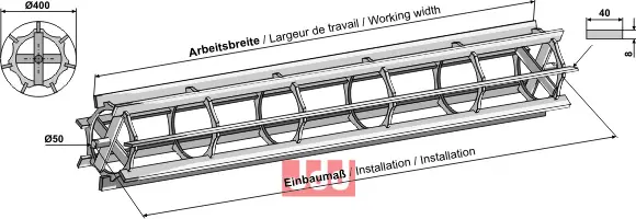 Jordpakkervalse  - 1400mm - JDD Utstyr