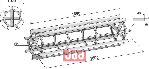 Jordpakkervalse  - 1600mm - JDD Utstyr