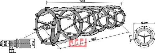 Jordpakkervalse  -  560mm - JDD Utstyr
