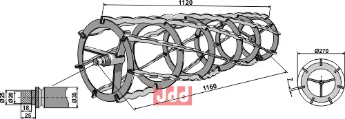 Jordpakkervalse  - 1160mm - JDD Utstyr