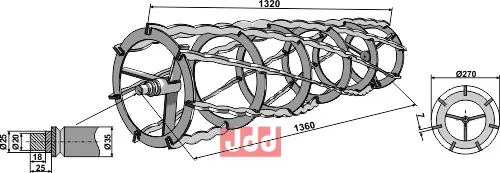 Jordpakkervalse  - 1360mm - JDD Utstyr