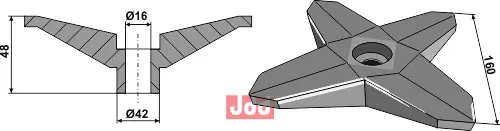 Avskraper for spiral pakkevalse - JDD Utstyr