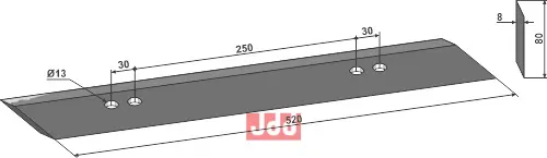 Kniv for knivrotor 520 - JDD Utstyr