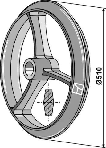 Cambridgering Ø510 for aksel Ø50