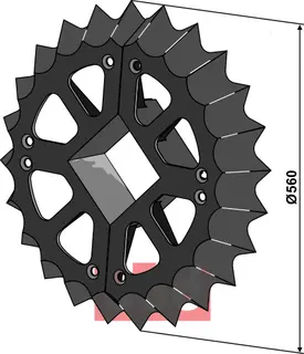 Tand tromlering - Ø560mm Güttler