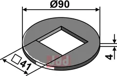 Justeringsskive Ø90x4x41 Güttler