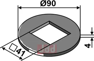 Justeringsskive Ø90x4x41 Güttler