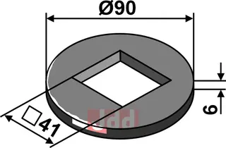 Justeringsskive Ø90x6x41 Güttler