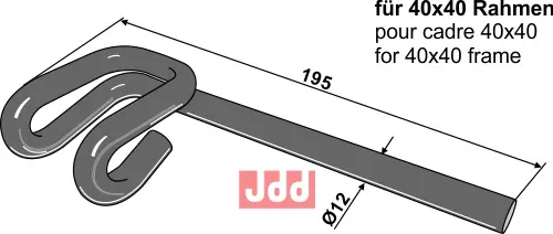 Avskraper tand - JDD Utstyr