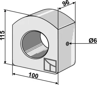 Trekullagerinnsats - Ø60 Wellen Ø60, H115, L100