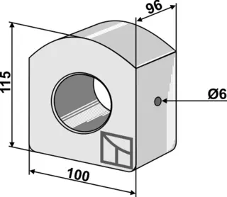 Trelagerinnsats Ø50 Wellen Ø50, H115, L100