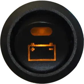 Bryter 12V, batteri, LED-diode symbol