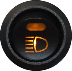 Bryter 12V, ekstralys, LED-diode symbol