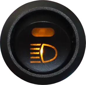Bryter 12V, ekstralys, LED-diode symbol