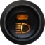 Bryter 12V, ekstralys, LED-diode symbol Maks 20 Amp.