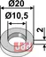 Skive Ø20x2xØ10,5
