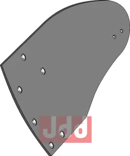 Moldboard BU10B L til Lemken Hulrom 79-153-142-124-91 mm