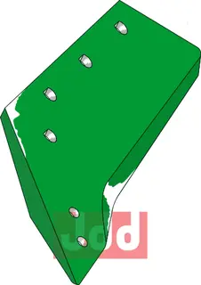 Reversibel poengskjær til Kverneland 16'' venstre, hullavstand 120-120-85