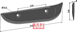 Skjær for roeoptager, høyre Italo-Svizzera Arbos