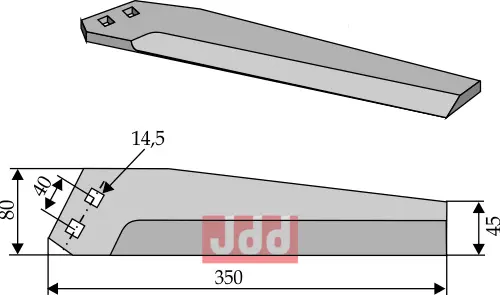 Kniv for roeoptager, høyre - JDD Utstyr
