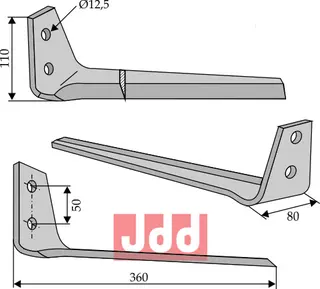 Kniv for roeoptager Holmer/Ropa