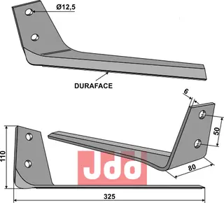 Kniv for roeoptager Holmer/Ropa