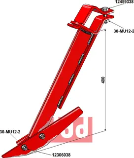 Komplet arm m. avskraper for Pakker ring