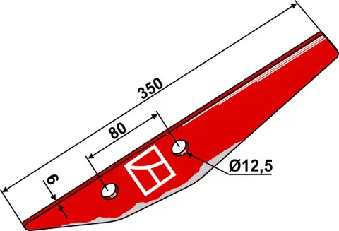 Avskraper hull 12,5, avst. 80