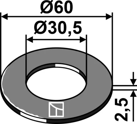 Fjærskive hull 30,5