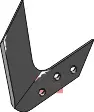 Landsidekniv - h&#248;yre Agrolux/Massey Ferguson/&#214;verum
