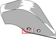 Forplogmoldplate - høyre Agrolux/Överum