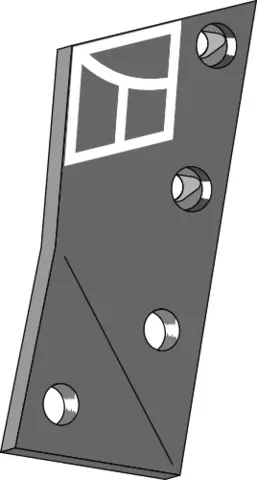 Holder for vendbar spiss venstre