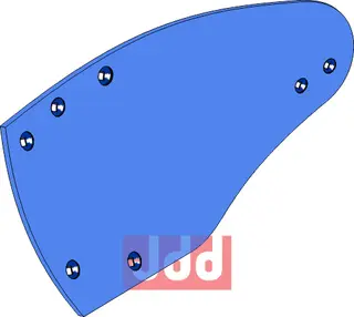 Moldboard HRP-300OL til Rabe Passer Körper Typ BP-300 O m.m.