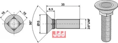 Plogbolt 3/8''UNFx35 - 8.8