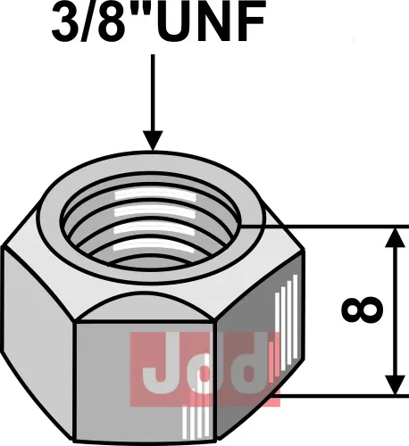 Mutter 3/8''UNF - 8.8 