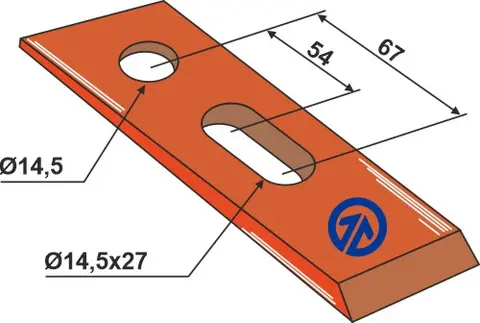 3° kile - SERIE 410 hull 14,5 - 14,5x27, avst. 54 - 67