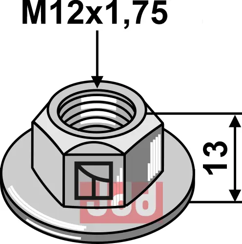 FlensMutter M12x1,75 - 10.9 - JDD Utstyr