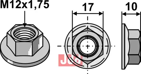 FlensMutter M12x1,75 - 10.9